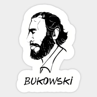 Charles bukowski//Vintage for fans Sticker